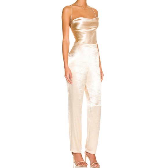Lovers & Friends Britt jumpsuit in champagne - Picture 2 of 8